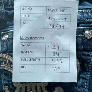 Jeans Bootcut Miss Me Skinny Jeans Size Chart Miss Me Jeans Miss